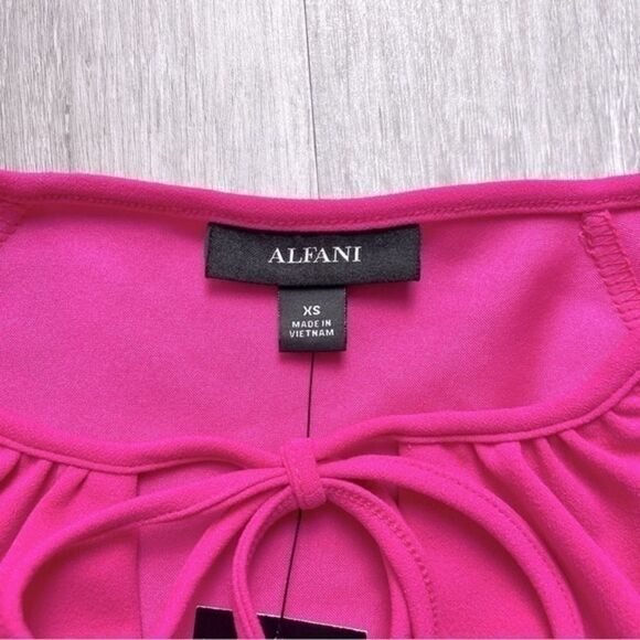 Alfani Oversized Pink Long Sleeve Top XS - Picture 3 of 5